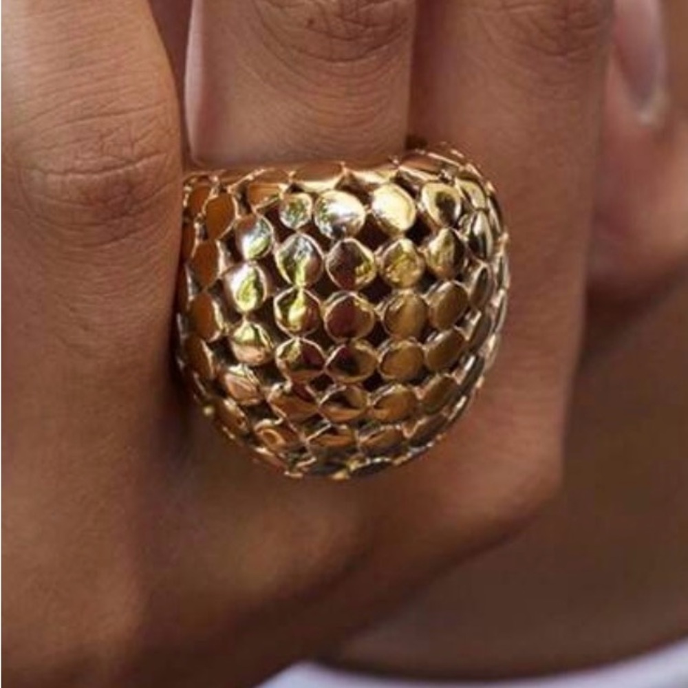 Gold Statement Ring - image 1